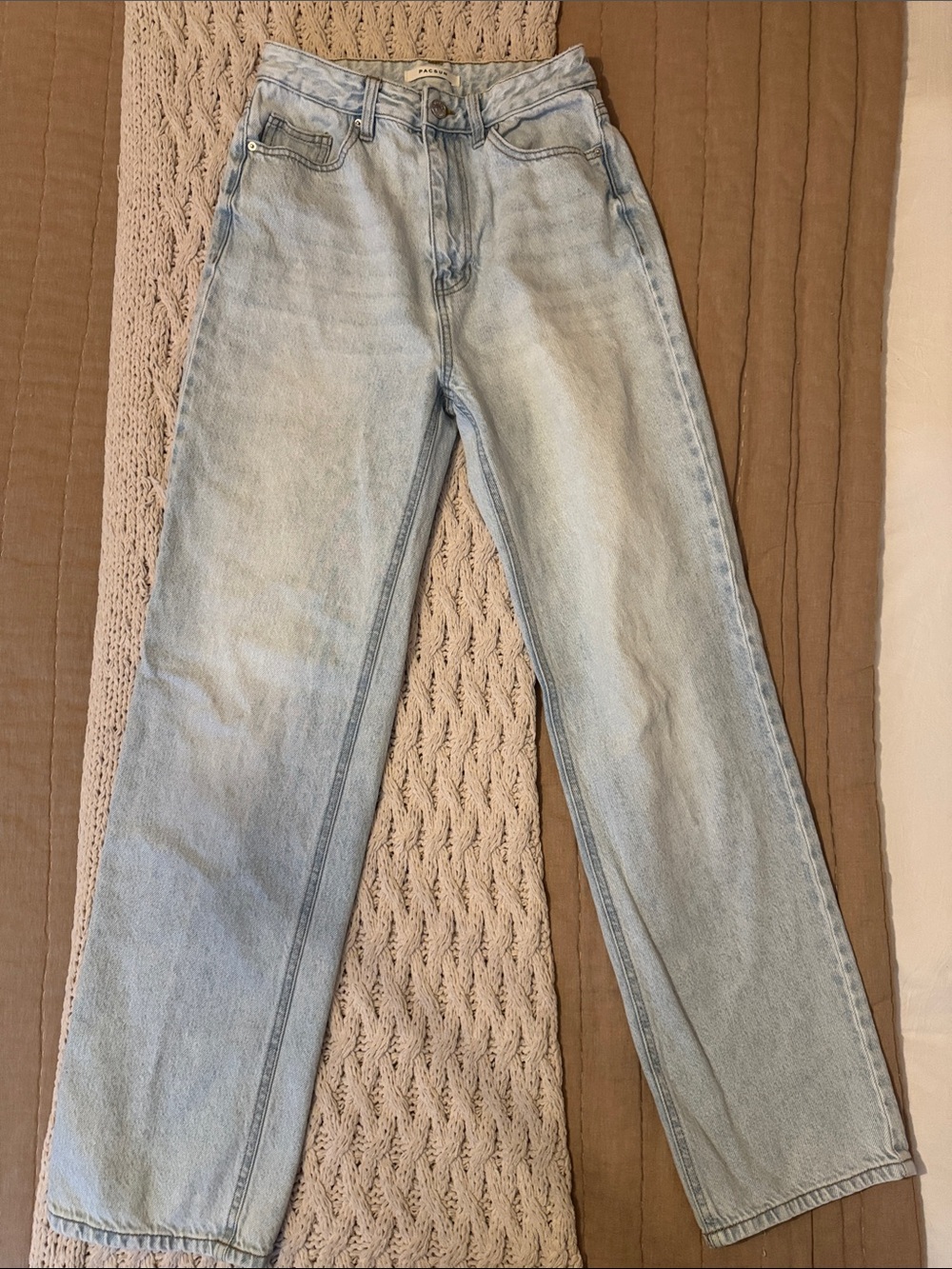 PacSun Light Blue Straight-Leg Women's Jeans